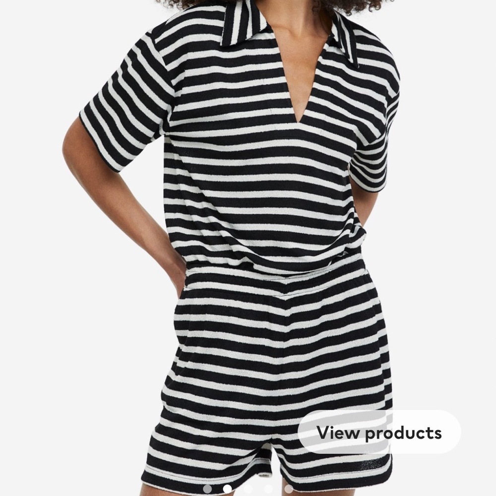 H&M - EUC WOMEN’S SIZE XS STRIPED SET